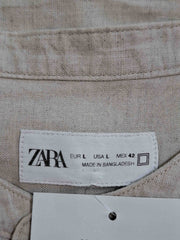 Cămașă din in Zara Bărbați - L