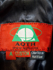 Geacă lungă din piele Aoth Bărbați - M