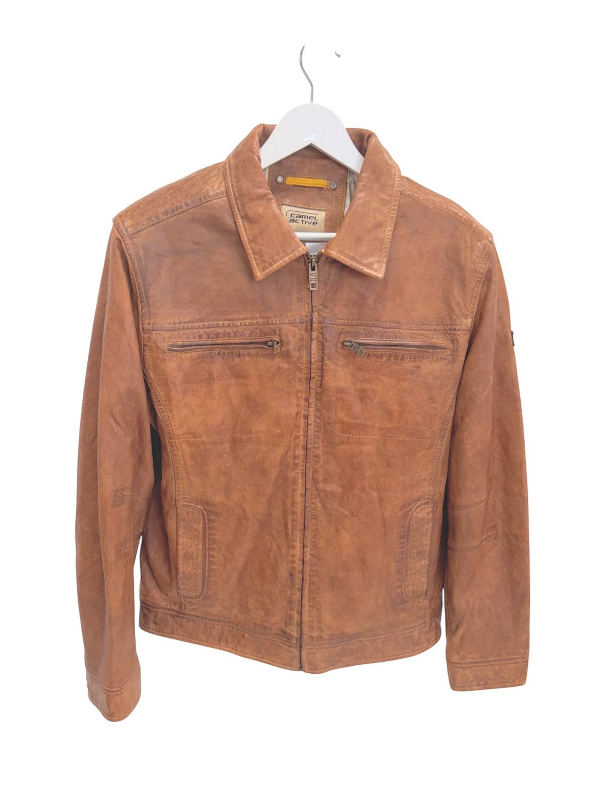 Jachetă din piele Camel active Bărbați - XL